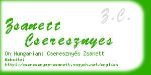 zsanett cseresznyes business card
