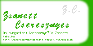 zsanett cseresznyes business card